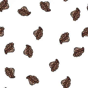 Maitake mushroom vector seamless pattern Illustrazione stock