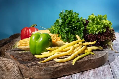 Maize, Greenery And Pepper Stock Photos