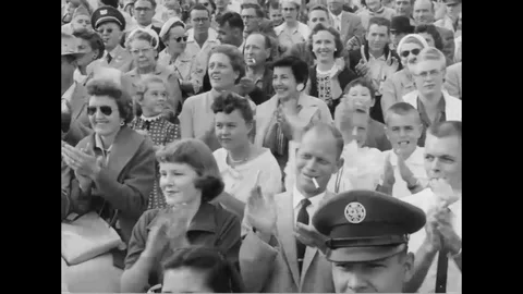 Maj. Wade speak about Cap Hoyt Vandenberg and his air force career - 1958 Stock Footage 101167881