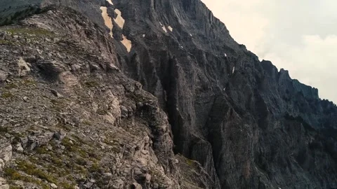 Majestic 4K Mountain Range Showcasing Rugged Terrain and Dramatic Skies Stock Footage 323835512