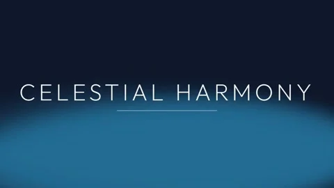 Majestic abstract celestial harmony background with deep cosmic blue glow Stock Footage 337656351