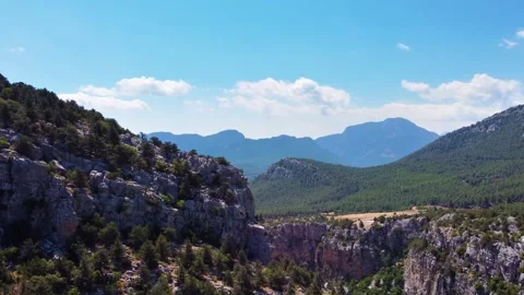 Majestic Cliffs and Pine Forests Near Fethiye, Turkey Stock Footage 318040817