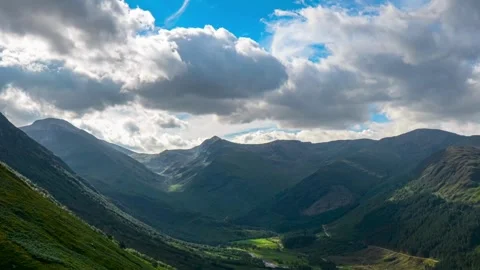 Majestic Cloud-Covered Mountains Stock Footage 275860733