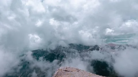 Majestic cloud formation on high altitude mount Olympus Greece Stock Footage 133735015