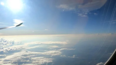 Majestic Clouds The Airplane Window Experience Stock Footage 280114868
