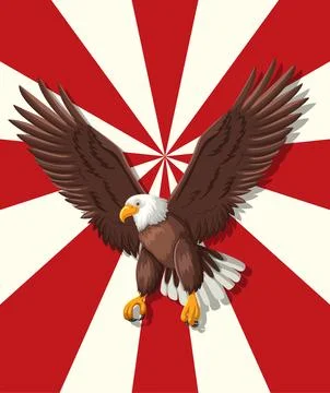Majestic Eagle in Dynamic Vector Design Stock Illustration