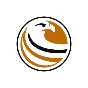 Majestic Eagle Head Vector, Minimalist Animal Icon for Professional Identity Stock Illustration