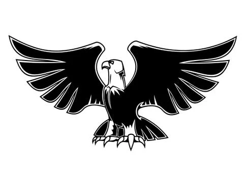 Majestic eagle with open wings Stock Illustration