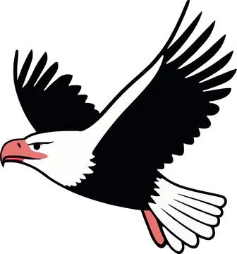 Majestic Eagle Soaring in the Sky Stock Illustration