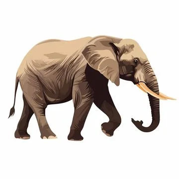 Majestic elephant vector isolated Stock Illustration