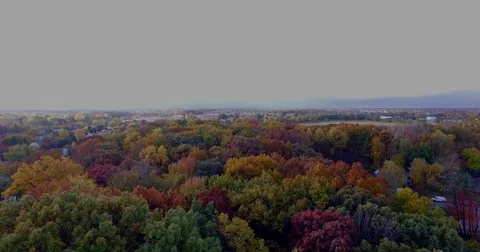 Majestic Fall Landscape from Above - Dramatic Aerial Footage (III) Vídeo Stock 82410172