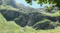 Majestic landscape mountain waterfalls, green wild nature HD Footage