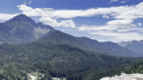 Majestic Mountain Range with Dense Forest Stock Footage 293480539