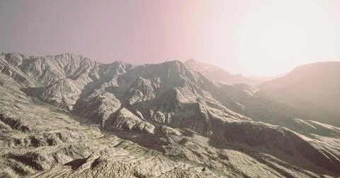 Majestic mountain range under bright sunlight with smooth contours and textur 스톡 일러스트