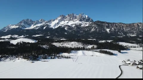 Majestic Mountains in winter Stock Footage 171182123