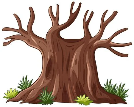 Majestic Old Tree with Bare Branches Stock Illustration