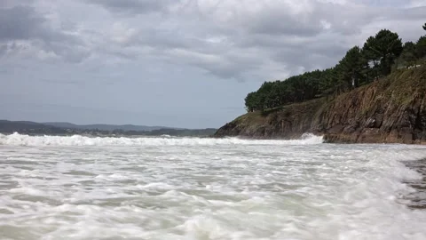 The Majestic Power of a Dramatic Wave Stock Footage 246924892