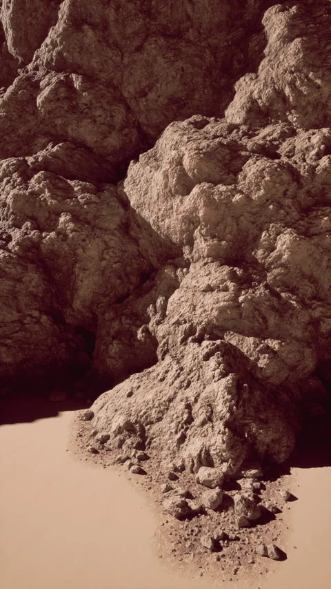 Majestic Rock Formation on Sandy Beach 스톡 동영상 306152453