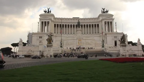 A Majestic Roman Palace Stock Footage