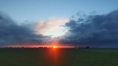 Majestic Storm Clouds at Sunset Stock Footage 278762191