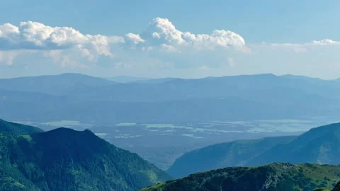 Majestic Tatra Range: Dynamic Summer Skies Timelapse Stock Footage 308190469
