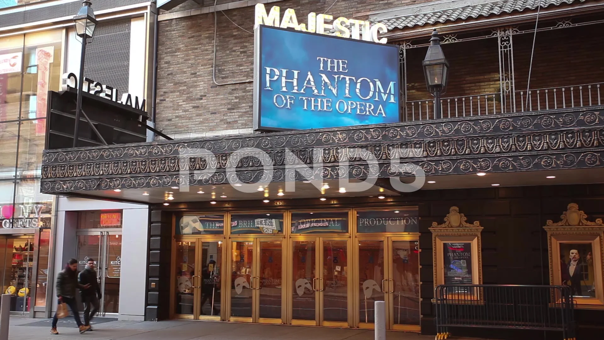 Majestic theatre with phantom of the opera New York City USA