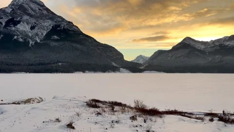 Majestic Winter Mountain Stock Footage 297097381
