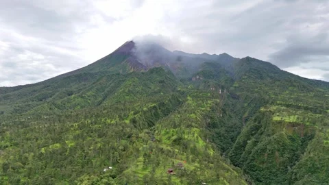 The majesty of Mount Merapi volcano on the island of Java, Indonesia Stock Footage 300929463