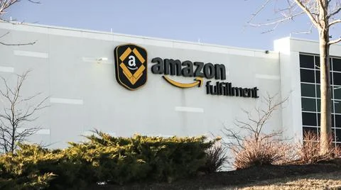 A Major Amazon Warehouse Ordered To Shut Down Temporarily Stock Photos