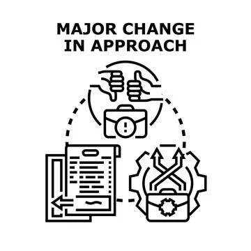 Major change in approach vector concept illustration Stock Illustration