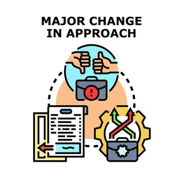 Major change in approach vector concept illustration Stock Illustration