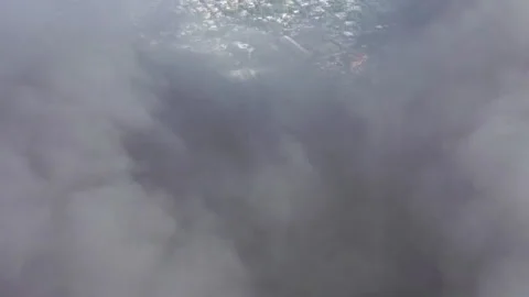 Major fire after Russian strike on critical infrastructure in Ukraine Stock Footage 335950389