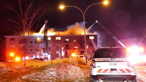 Major fire Stock Footage 105291593