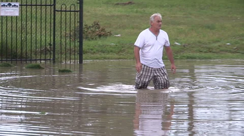 Major flooding after thunderstorm hits Toronto in August 2014 Stock Footage 40665223