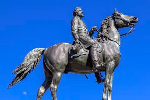 Major General George Henry Thomas Civil War Statue Thomas Circle Washington D Stock Photos