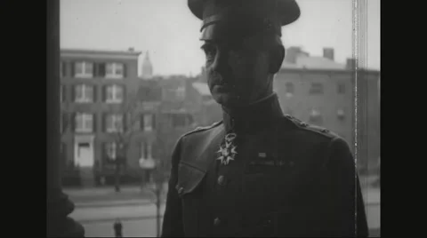 Major General Peter Charles Harris at Old State Building Stock Footage 43320533