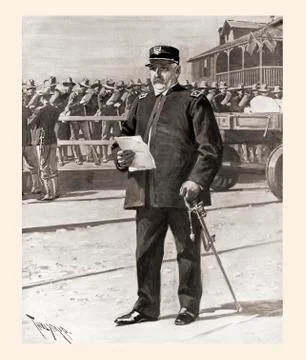 Major General William Shafter Commander Of The Fifth Army Corps, Directing Th 写真素材
