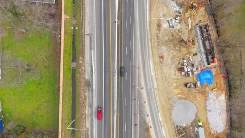 Major Highway Aerial Stock Footage 331740923