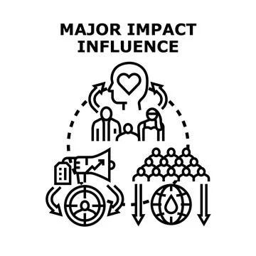 Major impact and influence on human behavior Stock-Illustration