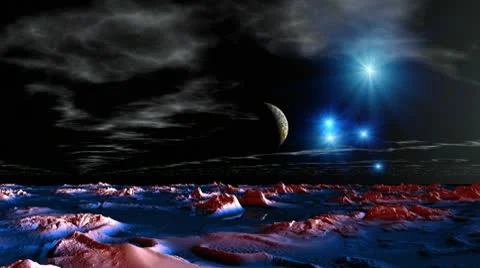 Major planet approach Stock Footage 10717090