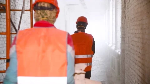Major renovation of the premises. Stock-Footage 237712869