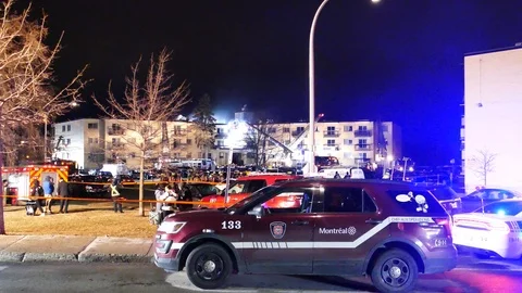 Major response at structure fire Stock Footage 114755467
