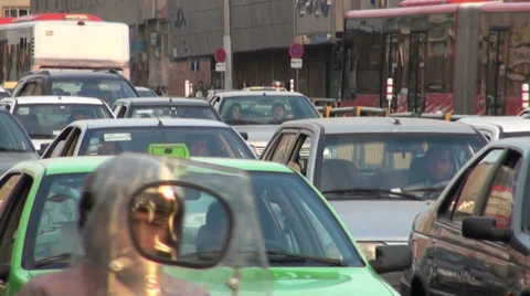 Major traffic jam in Tehran, Iran Stock Footage 33967246