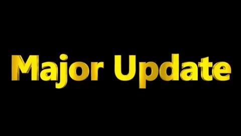 Major Update 3D gold text animation Stock Footage 340613515
