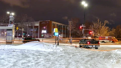 Major vehicle crash during winter Stock Footage 133272953