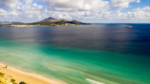 Majorca beach top view Foto stock