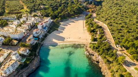 Majorca beach top view Foto stock
