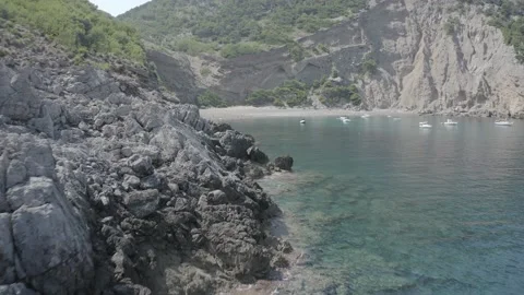 Majorca beautiful view of the Es Coll Baix beach, Spain Stock Footage 142878153