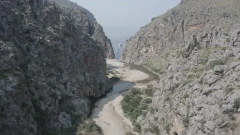 Majorca beautiful view of the Es Coll Baix beach, Spain Stock Footage 142878310