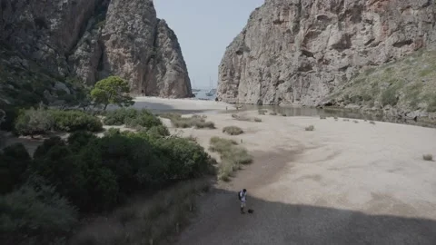 Majorca beautiful view of the Es Coll Baix beach, Spain Stock Footage 142878370